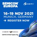 Semicon Europe logo with information november 16th to 19th 2021 in munich, germany