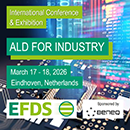 Logo of the ALD for Industry, Conference and Exhibition in Eindhoven in 2026.