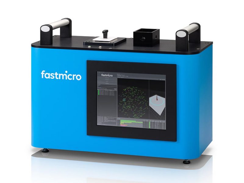 Frontimage of the Fastmicro Sample Scanner by FAST MICRO that validates surface cleanliness with 0.5 µm particle detection, objective reports and measurements in seconds.